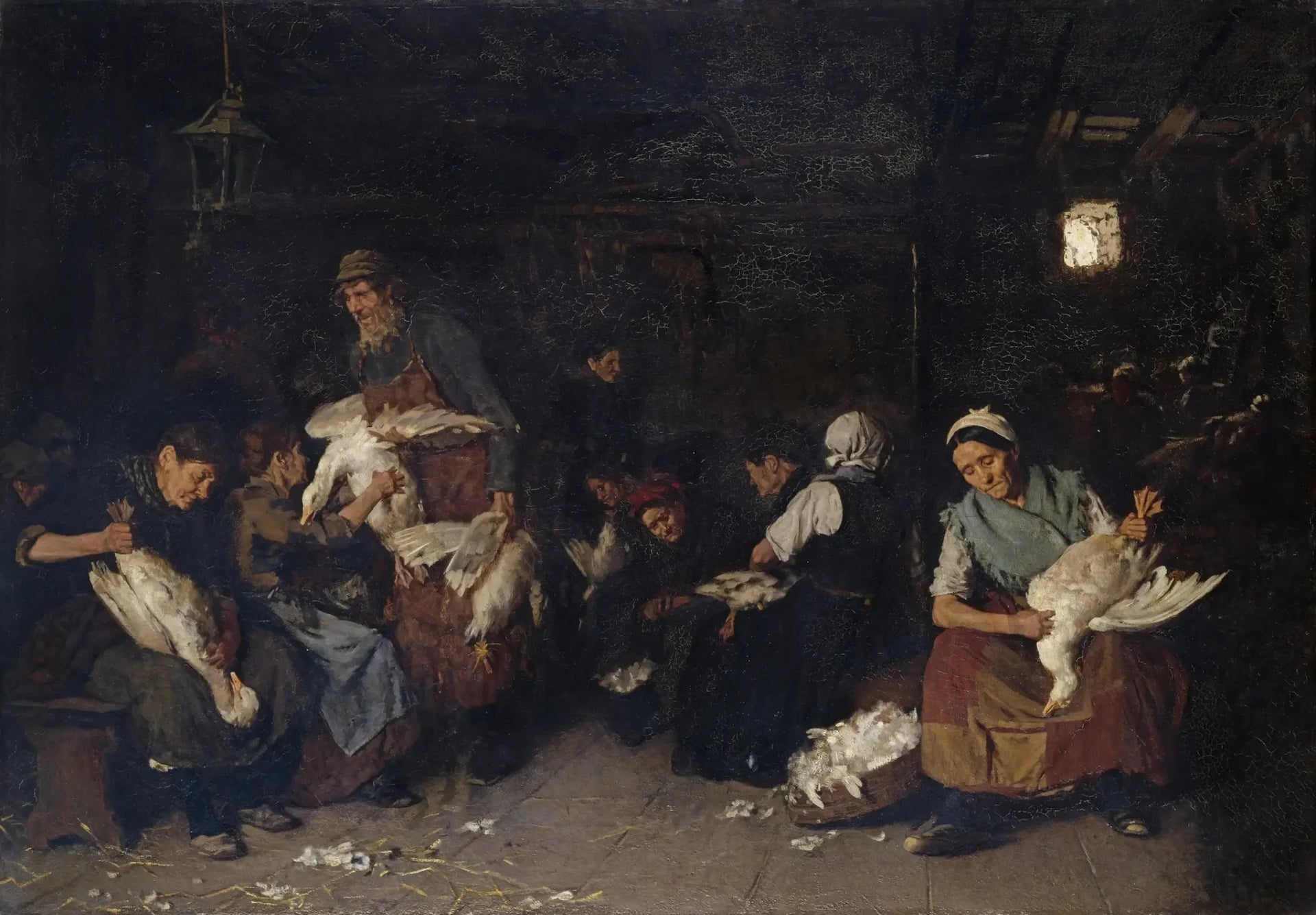 Femmes plumant des oies - Max Liebermann image 1 tableau peint à l’huile sur toile
