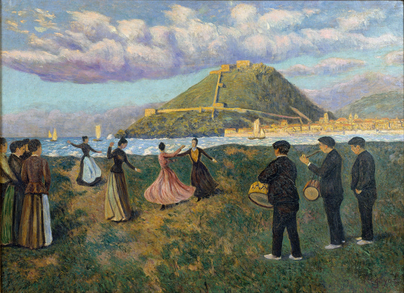 Fête basque (danse à El Antiguo, Saint-Sébastien) - Darío de Regoyos
