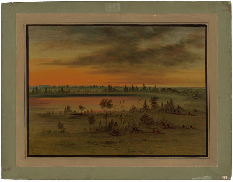 Une fête de guerre Sioux - George Catlin
