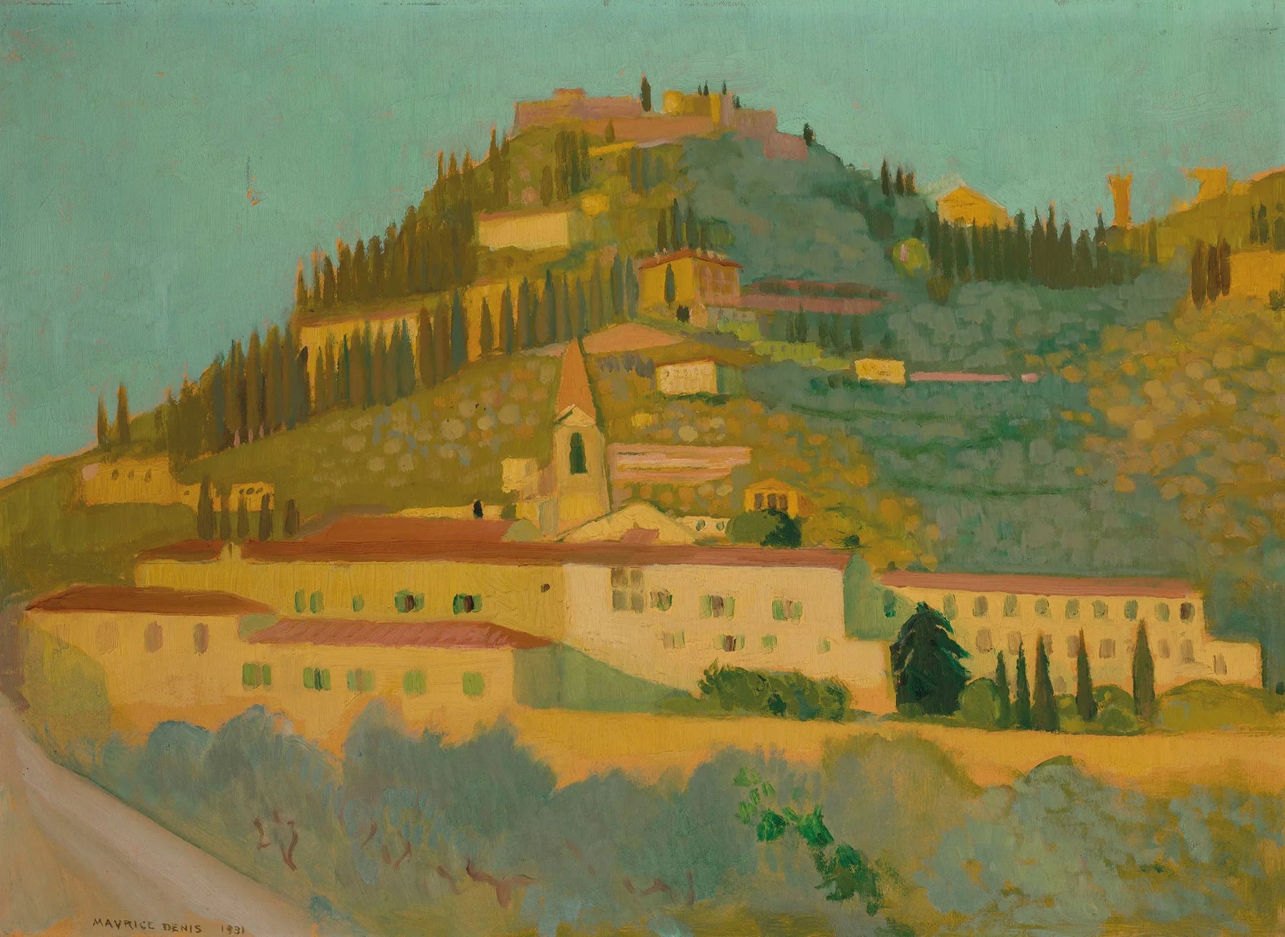 Fiésole - Maurice Denis image 1 copie peinte à la main à l’huile
