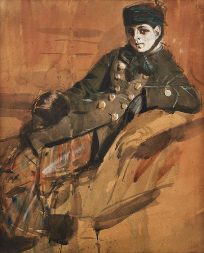 Fille assise en vêtements de voyage - Anders Zorn - Alpha Reproduction