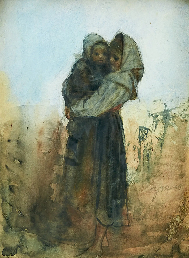 فتاة مع طفل - أندرس زورن