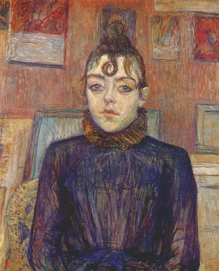 Fille avec Lovelock - Henri de Toulouse-Lautrec image 1 tableau peint à l’huile sur toile