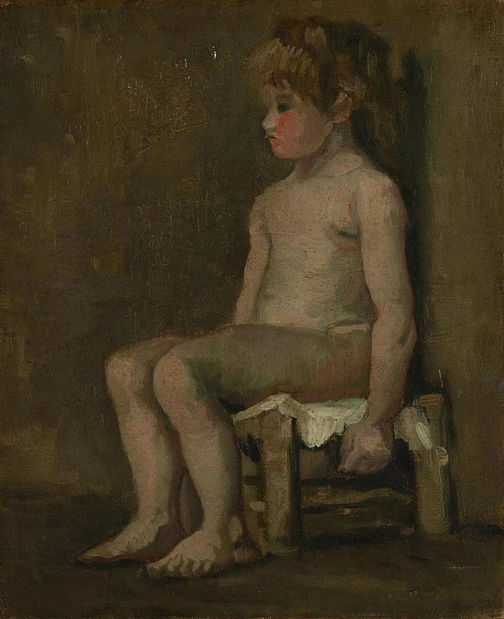 Reproduction du tableau « Fille nue, assise - Vincent van Gogh » par Alpha Reproduction en peinture à l’huile