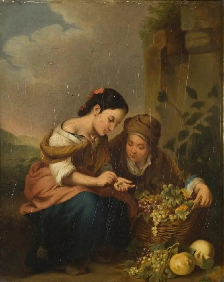Filles comptant des pièces - Bartolomé Esteban Murillo image 1 copie de tableau peinte à la main