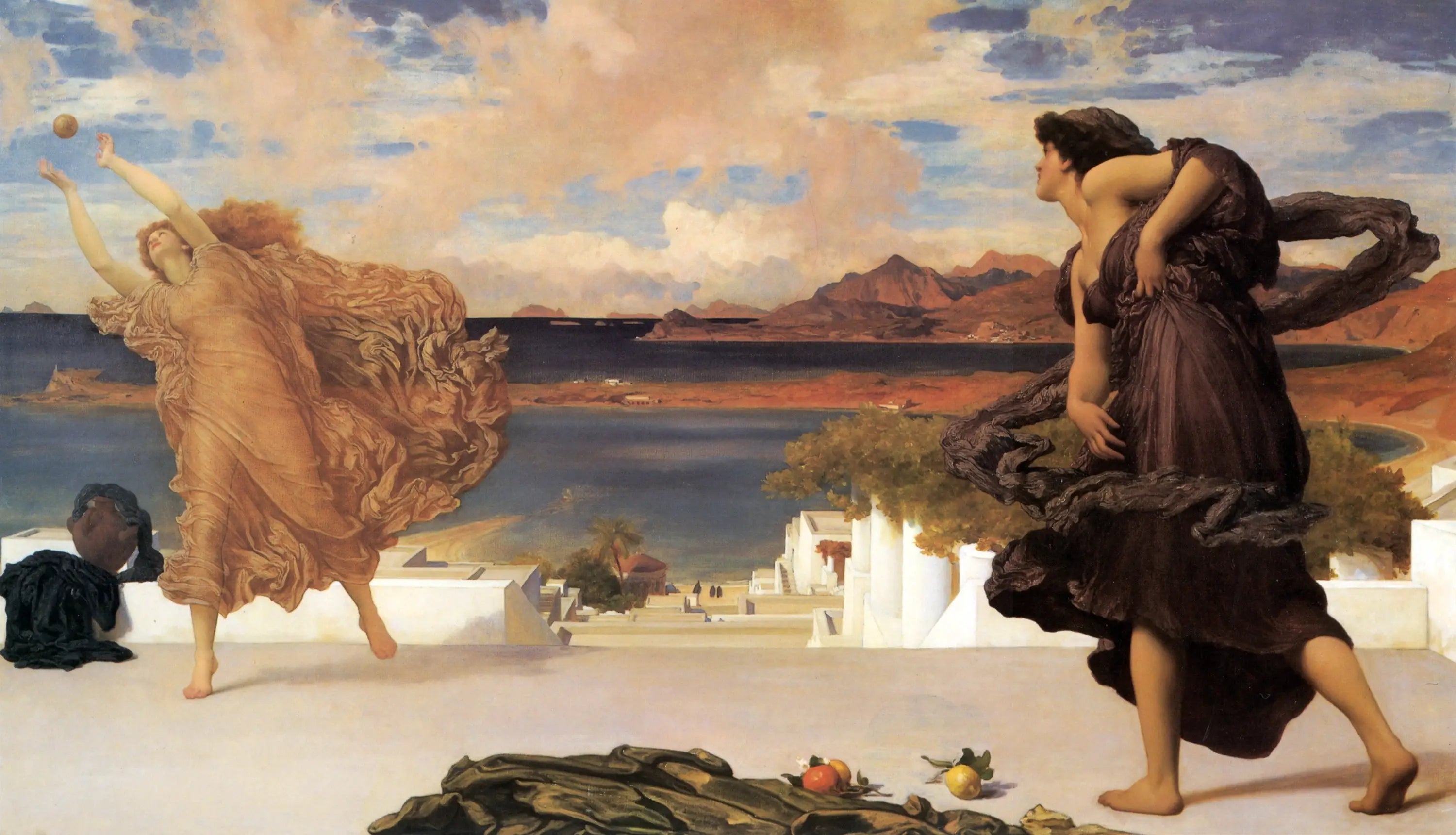 Filles grecques jouant au ballon - Frederic Leighton - Alpha Reproduction