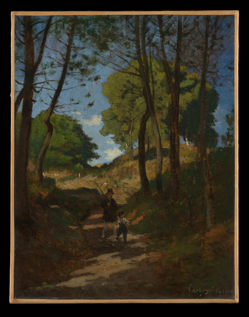 Sapins aux Trembleaux, près de Marlotte - Henri-Joseph Harpignies