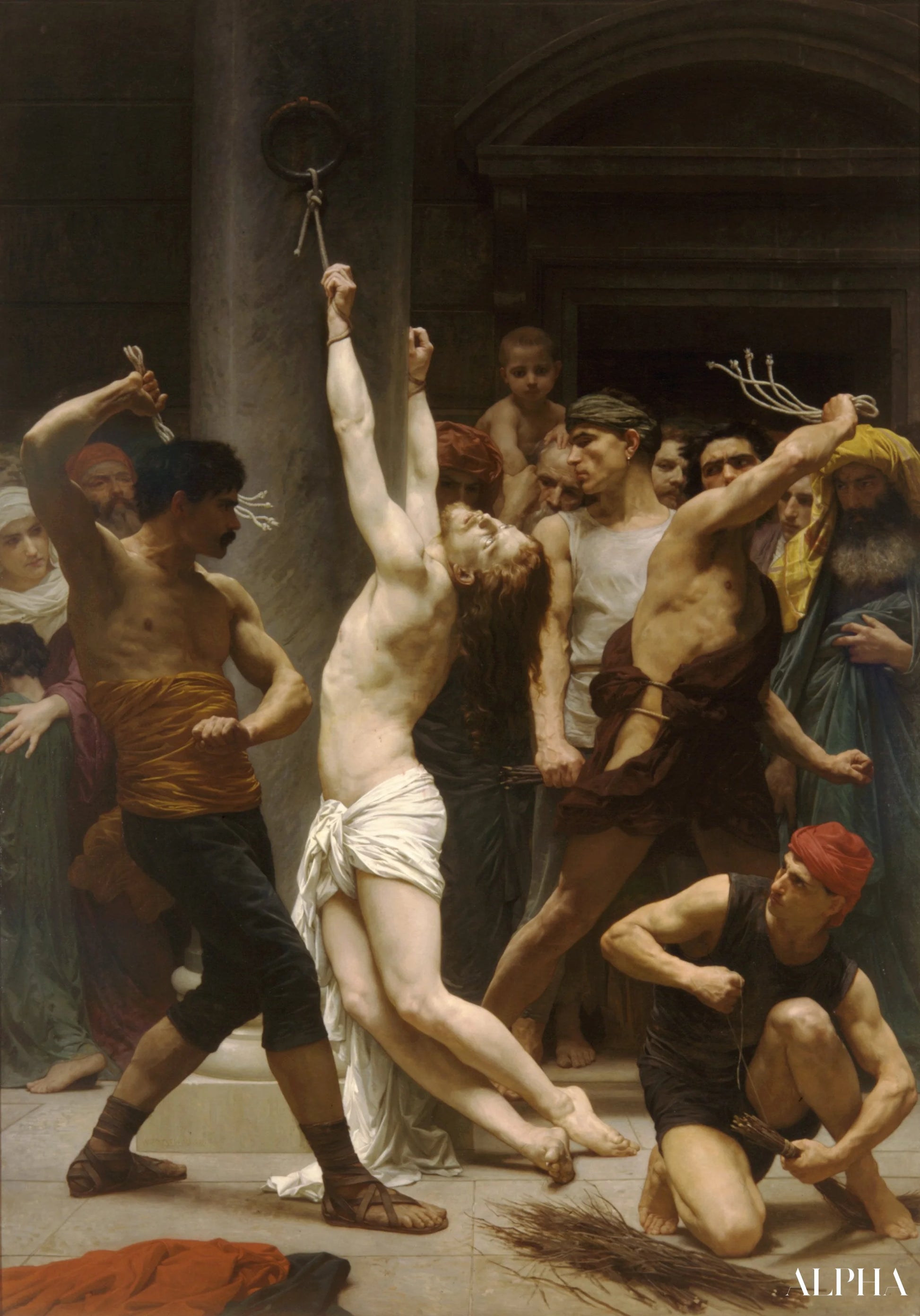 Flagellation de Notre Seigneur Jésus-Christ - William Bouguereau - Reproductions de tableaux et peintures haut de gamme