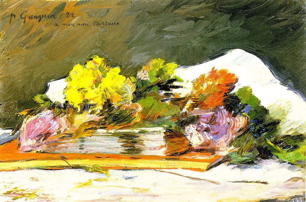 Fleurs et livres - Paul Gauguin image 1 reproduction réalisée par Alpha Reproduction