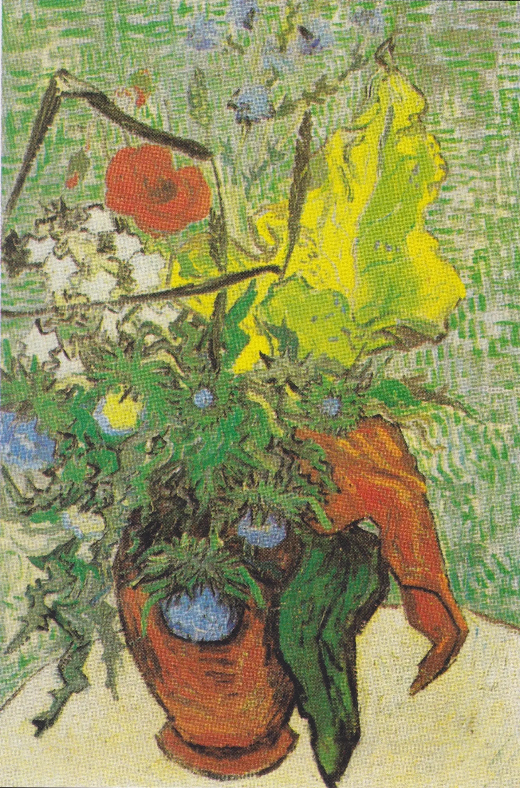 Fleurs sauvages et chardons dans un vase - Vincent van Gogh image 1 copie peinte à la main à l’huile