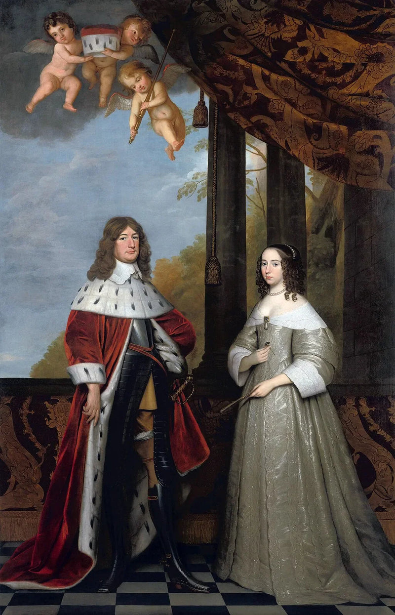 فريديريك-غويلوم (1620-1688)، ناخب براندنبورغ، وزوجته لويز-هنرييت (1627-1667)، كونتيسة أورانج-ناسو - جريت فان هونثوست