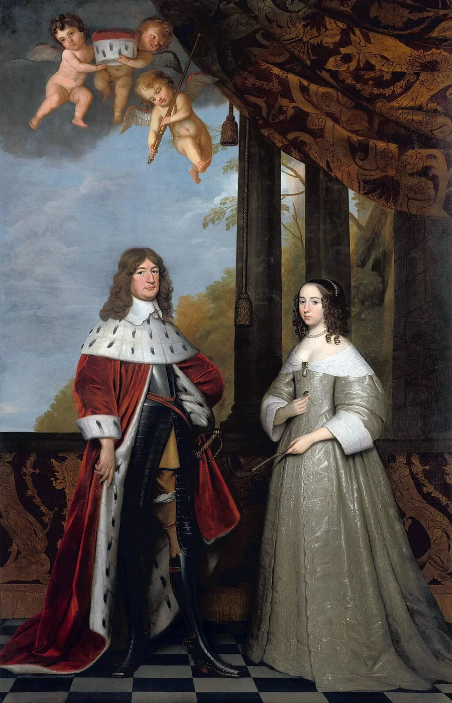 فريديريك-غويلوم (1620-1688)، ناخب براندنبورغ، وزوجته لويز-هنرييت (1627-1667)، كونتيسة أورانج-ناسو - جريت فان هونثوست