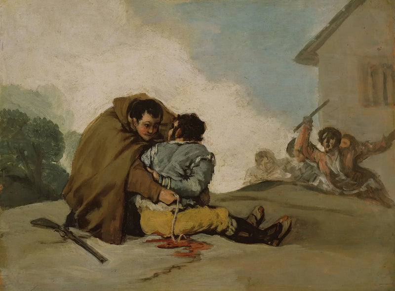 الأخ frère Pedro يربط El Maragato بحبل - فرانسيسكو دي غويّا