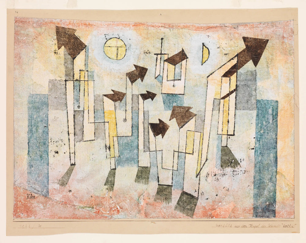 Fresque du Temple du Désir ↖Là↗ - Paul Klee - Alpha Reproduction