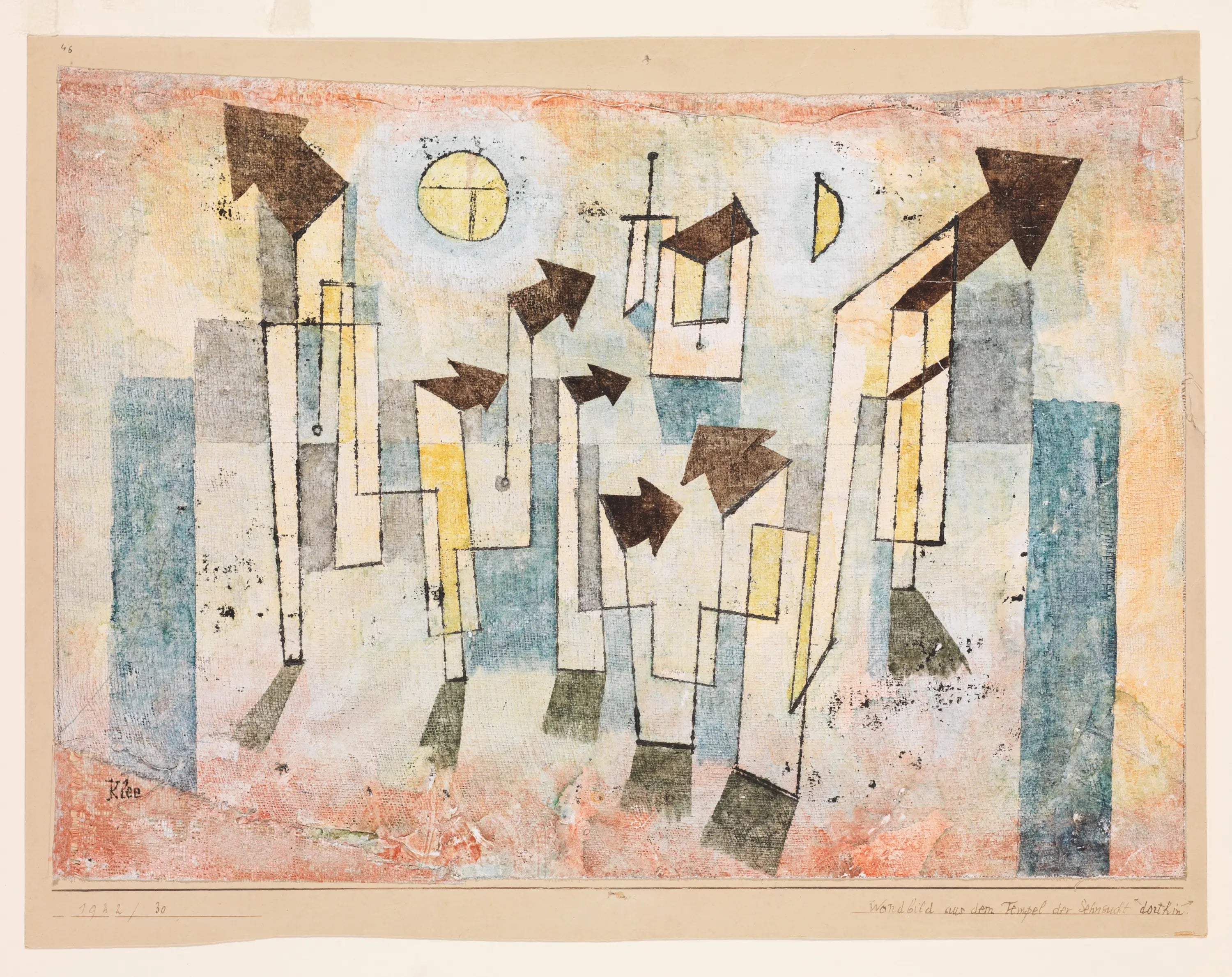 Fresque du Temple du Désir ↖Là↗ - Paul Klee - Alpha Reproduction