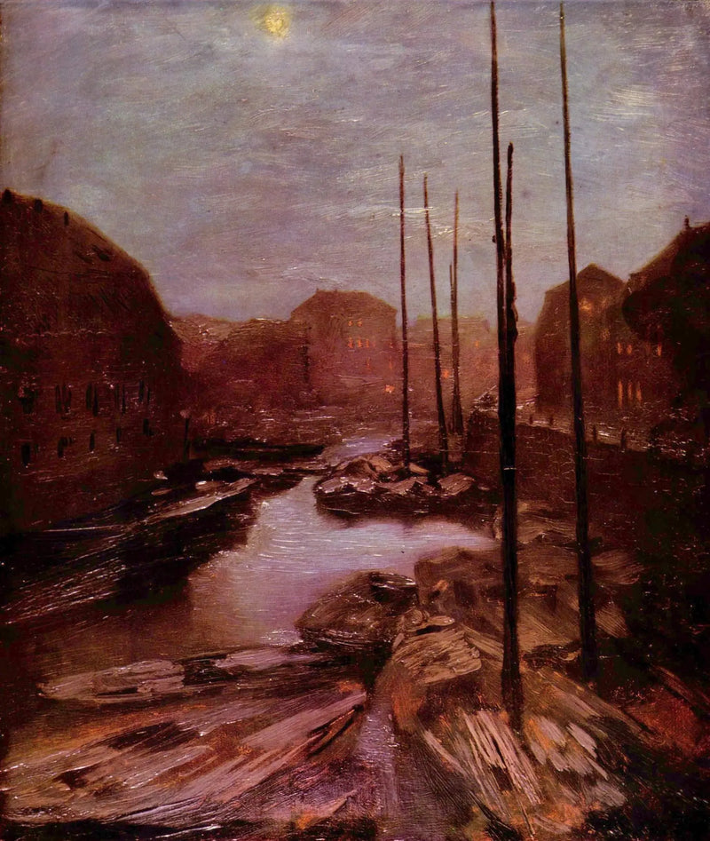 Friedrichsgracht في ضوء القمر - أدولف فون مينزل