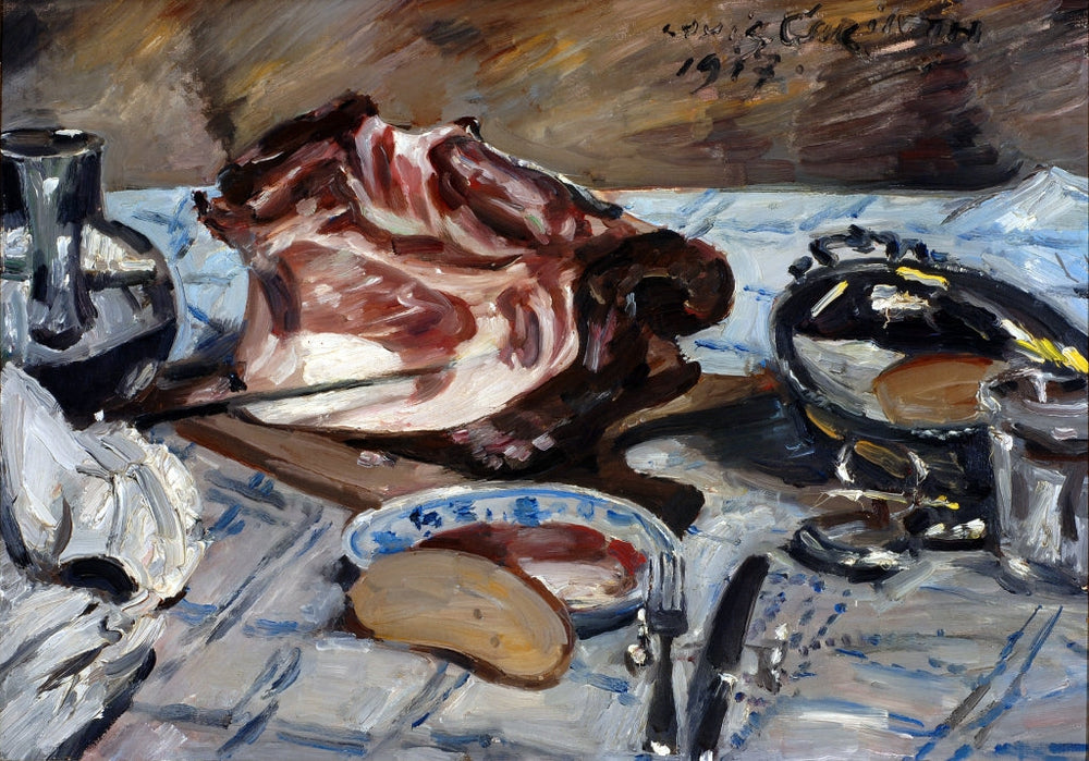 Frühstückstisch mit Schinken - Lovis Corinth