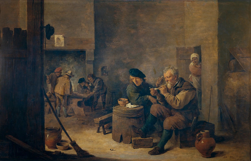 Fumadores - David Teniers le Jeune image 1 reproduction artisanale de tableau