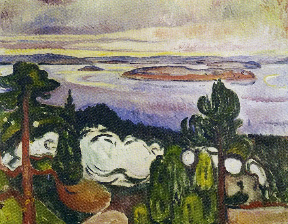 Fumée de train - Edvard Munch image 1 reproduction artisanale de tableau