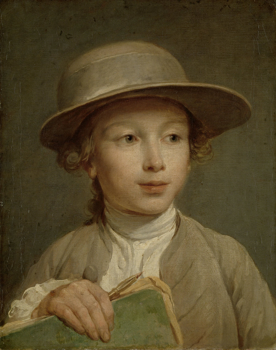 Garçon avec un livre de dessin - Nicolas-Bernard Lépicié