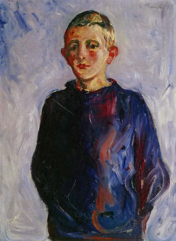 Garçon de Warnemünde - Edvard Munch image 1 reproduction d’œuvre d’art à l’huile