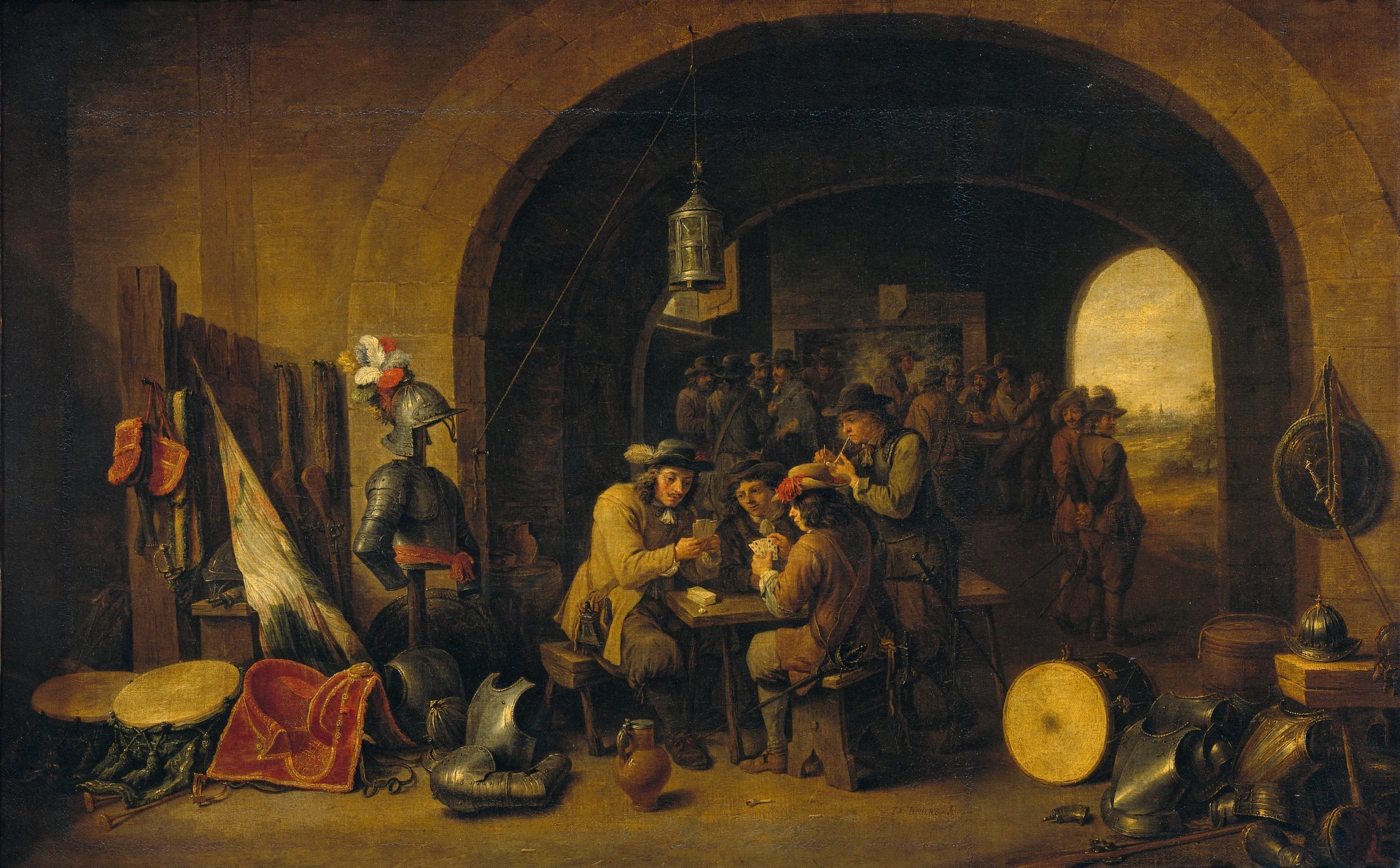 Garde des soldats - David Teniers le Jeune
