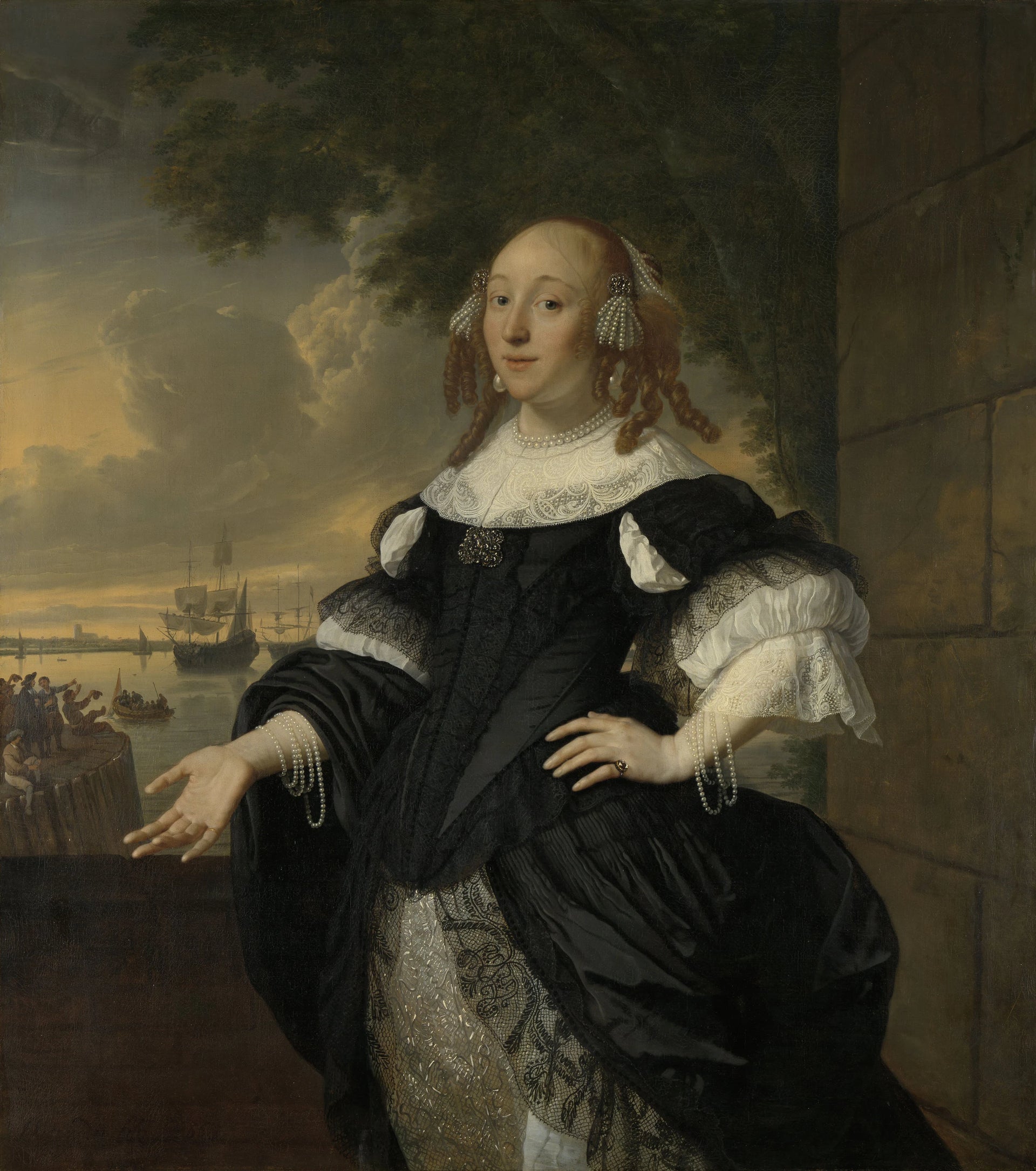 Geertruida den Dubbelde (1647-84). Épouse d'Aert van Nes - Bartholomeus van der Helst