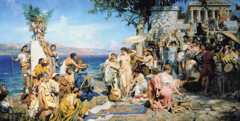Phryné aux fêtes de Poséidon à Éleusis - Henryk Siemiradzki