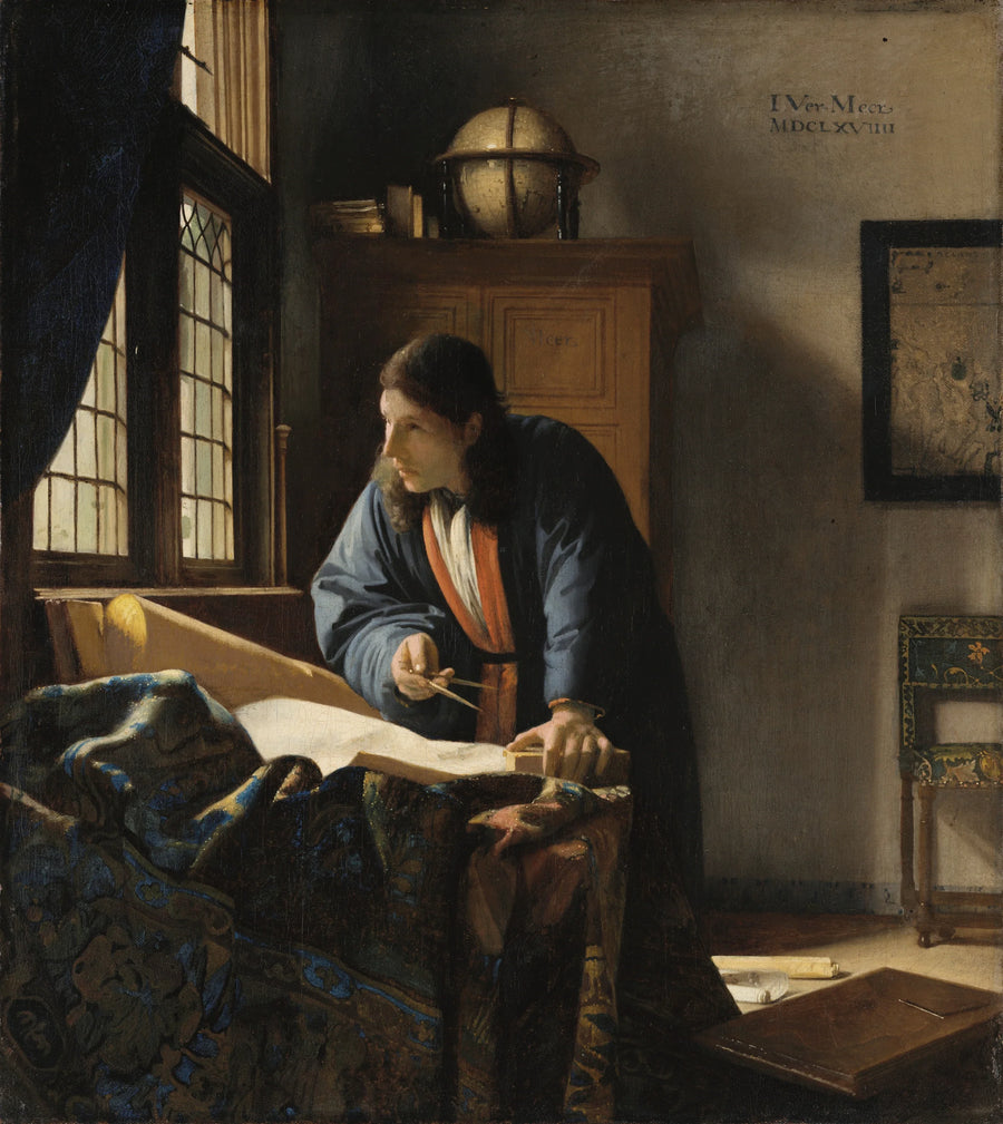 Le Géographe de Johannes Vermeer – reproduction peinture à l’huile sur toile