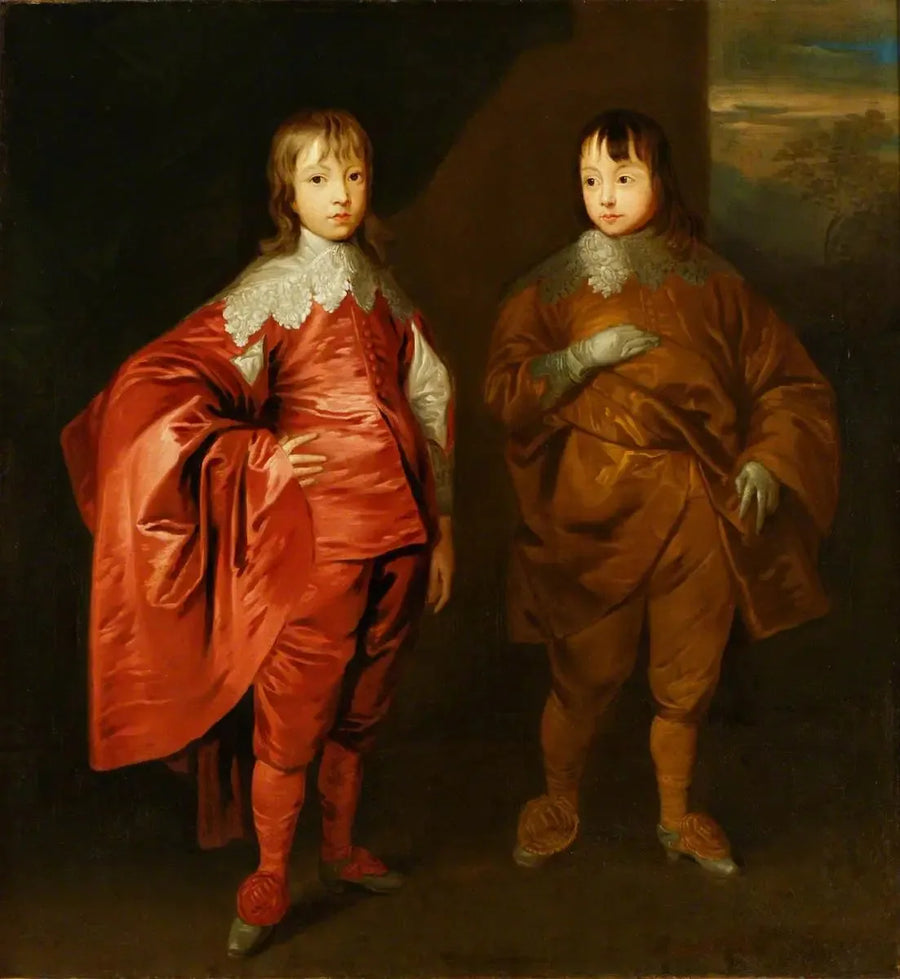 جورج فيلييرز (1628–1687)، الثاني دوق باكنغهام، مع أخيه، اللورد فرانسيس فيلييرز (1629–1648) - أنطون فان دايك