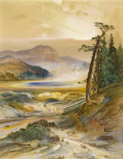 Geyser Excelsior parc de Yellowstone - Thomas Moran - Alpha Reproduction