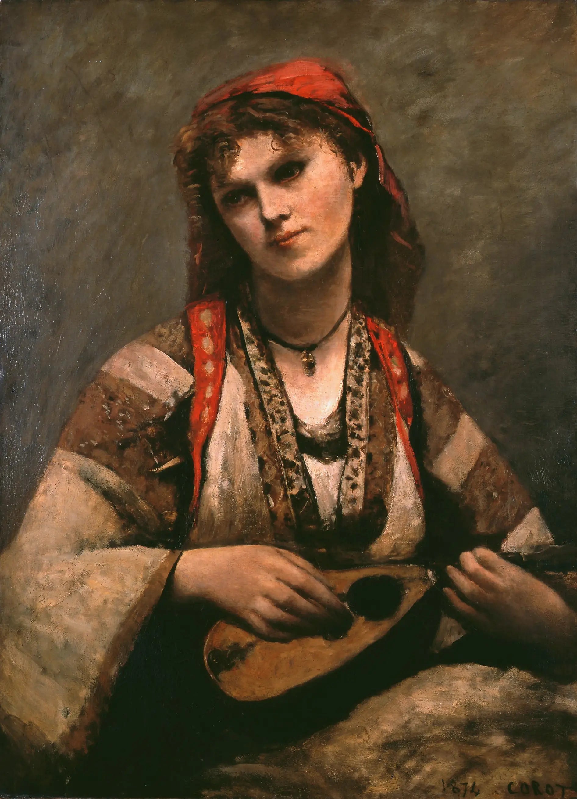 Gitane à la mandoline - Jean-Baptiste Camille Corot - Alpha Reproduction