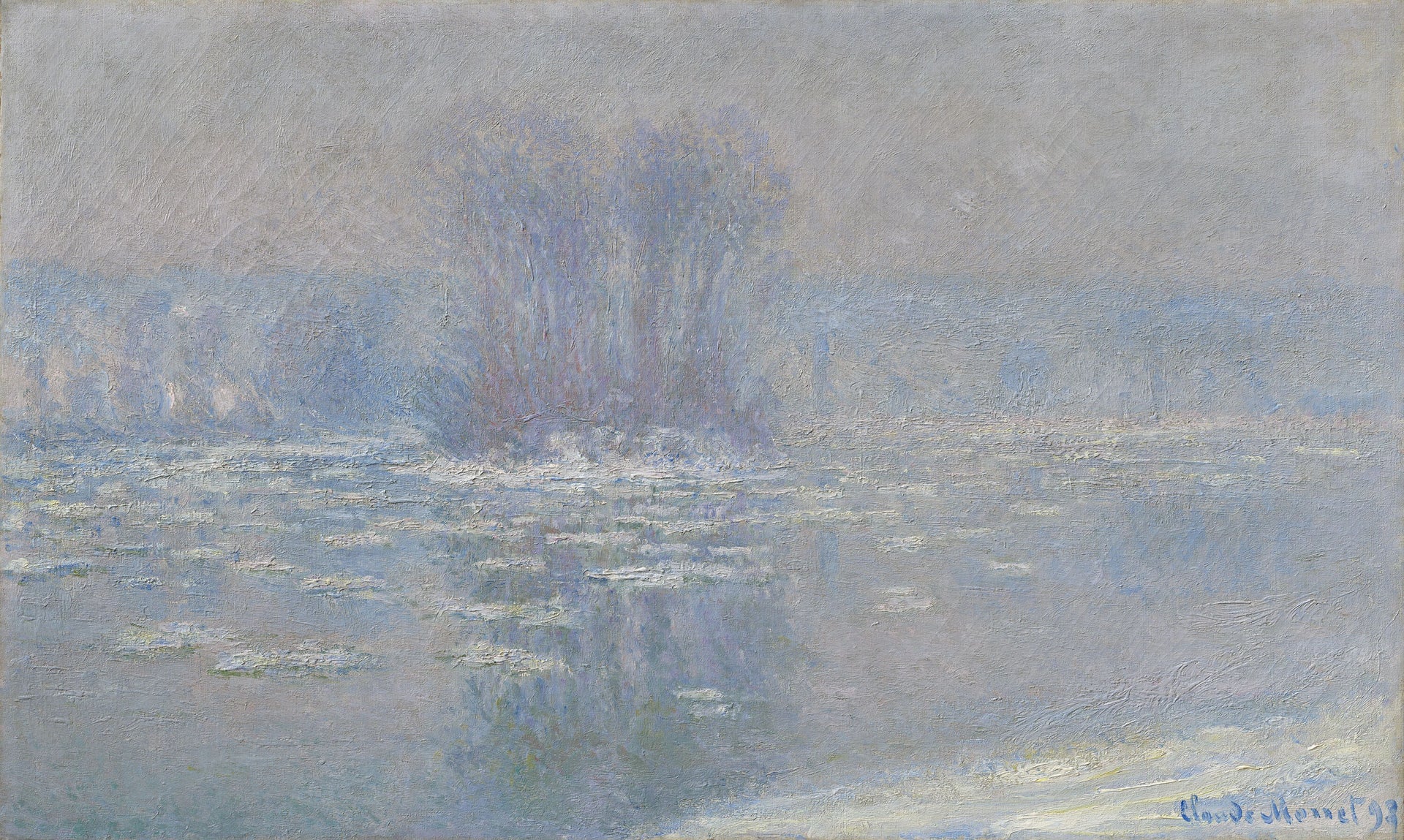 Glaçons à Bennecourt de Claude Monet, 1893 – Museum Barberini MB-Mon-28, Wildenstein 1334