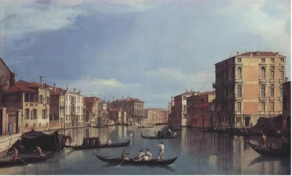 Grand Canal vers l'Est, du Palais Bembo au Palais Vendramin-Calergi - Canaletto image 1 tableau peint à l’huile sur toile