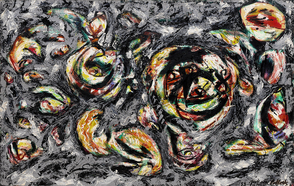 Gris de l'océan - Jackson Pollock image 1 reproduction artisanale de tableau