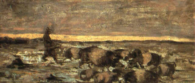 Guardiano di maiali - Giovanni Boldini image 1 reproduction d’œuvre d’art à l’huile