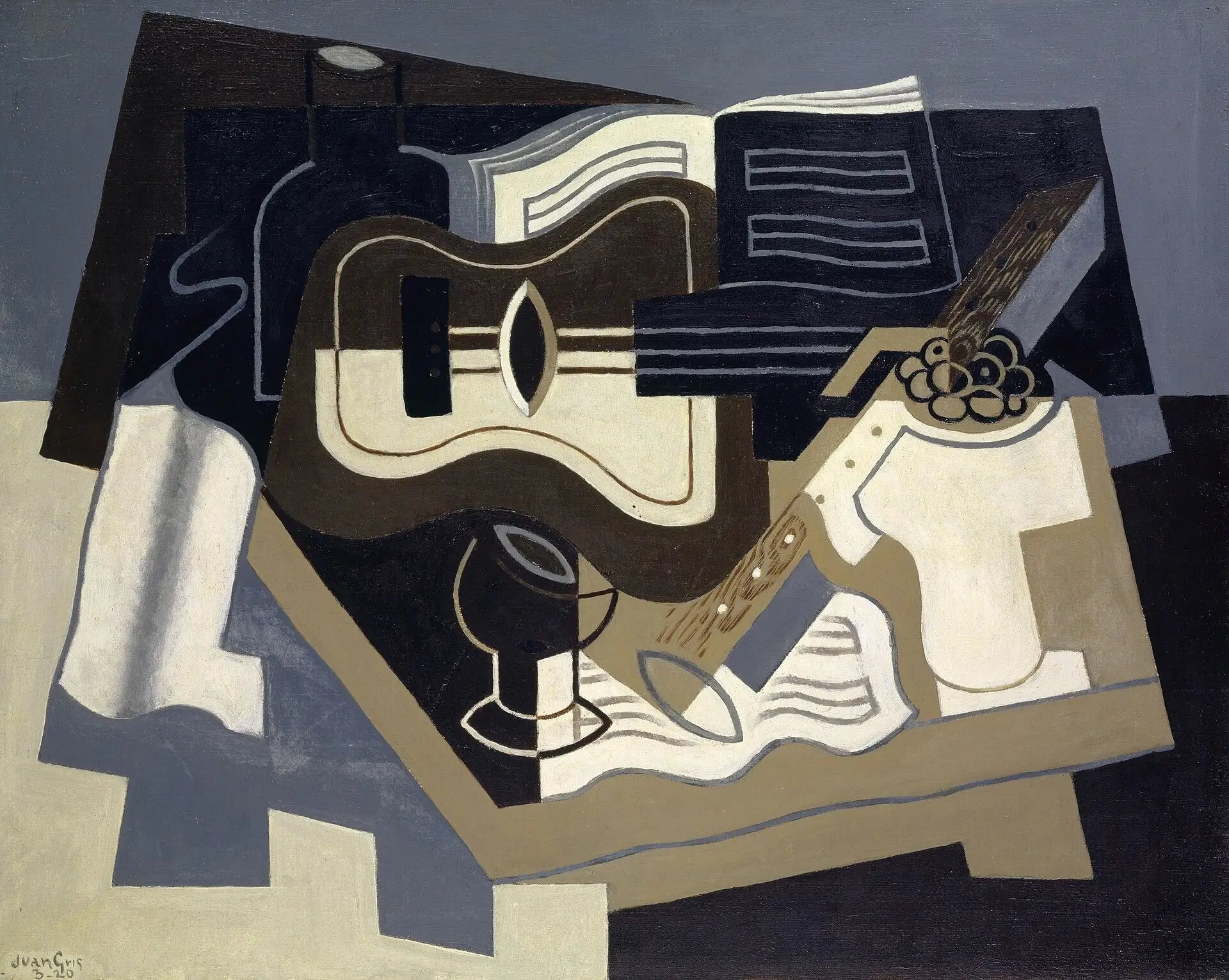 Guitare et clarinette - Juan Gris - Alpha Reproduction