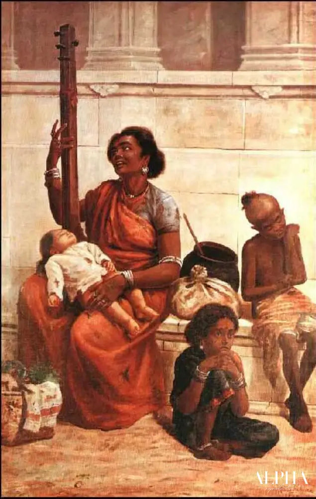 Gypsies - Ravi Varmâ - Reproductions de tableaux et peintures haut de gamme