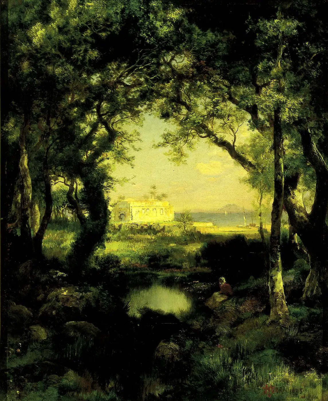 Hacienda mexicaine lac Cuitzeo - Thomas Moran - Alpha Reproduction