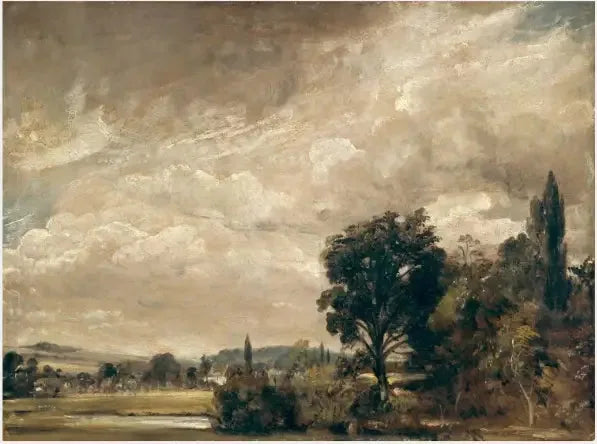 Harnham Ridge depuis la maison de l'archidiacre Fisher, Salisbury - John Constable image 1 reproduction de peinture à l’huile