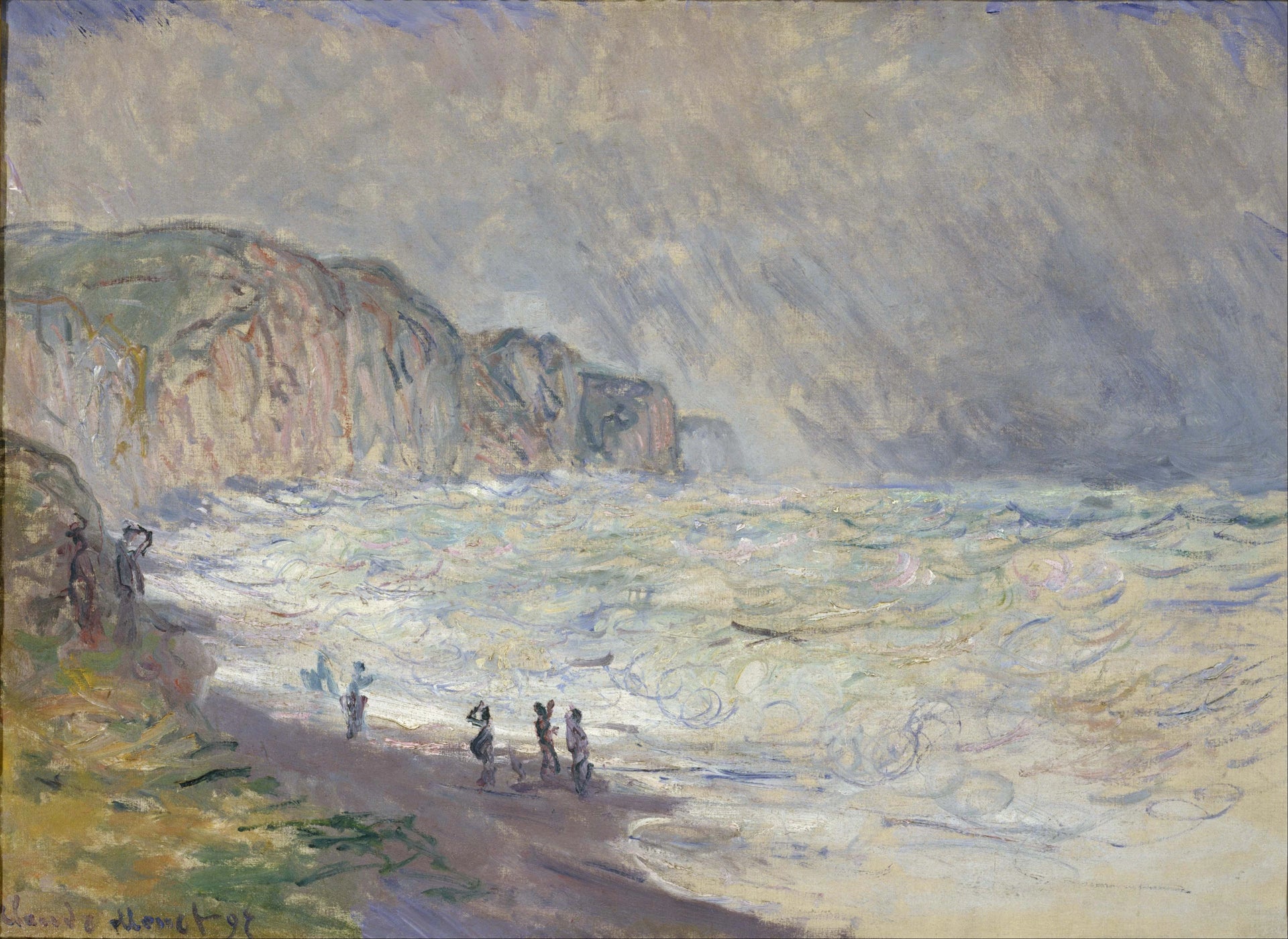 Mer agitée à Pourville de Claude Monet, 1897 – National Museum of Western Art P.1959-0149, Wildenstein 1444
