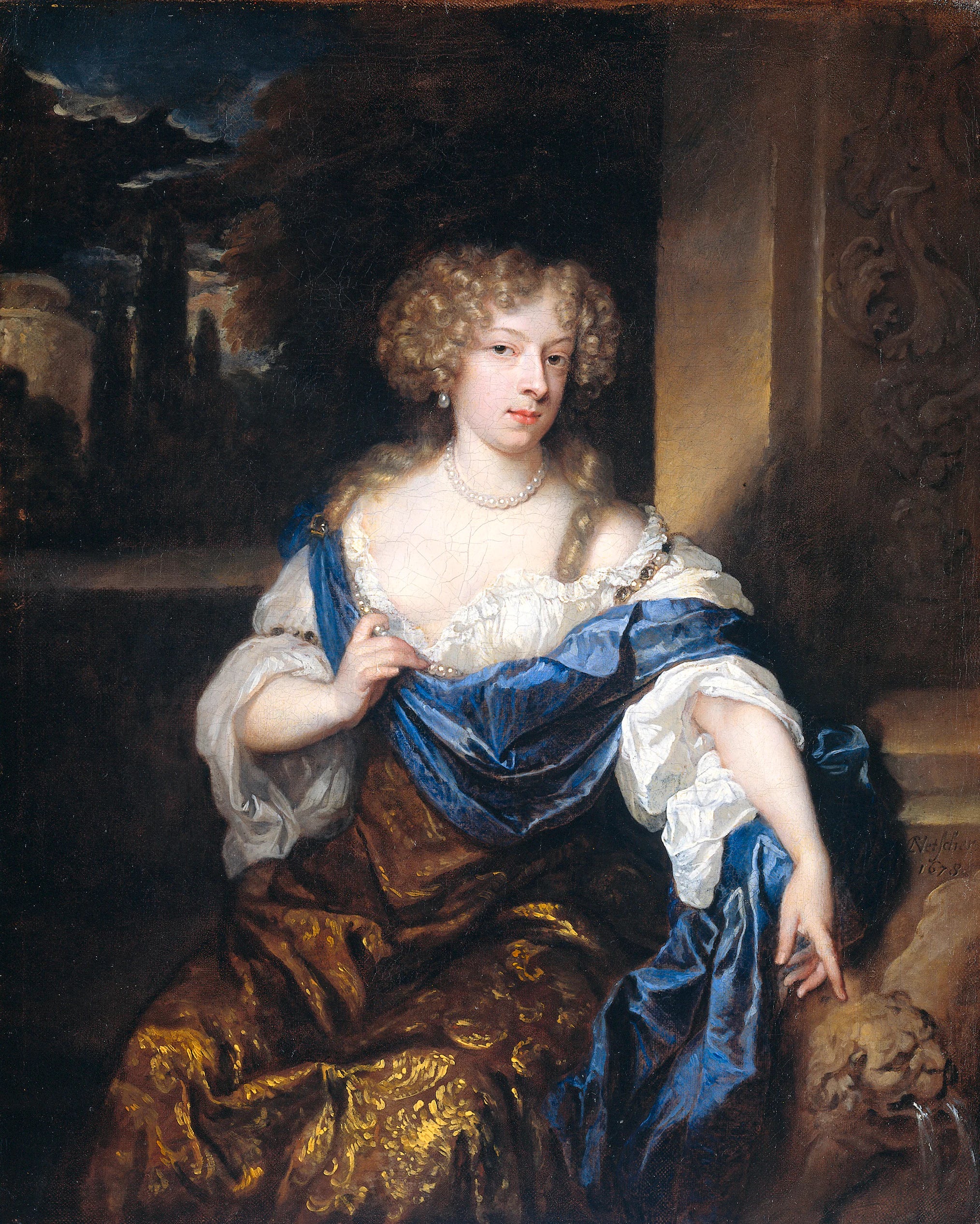 Hélène Catharina de Witte (1661-95). Épouse d'Iman Mogge, seigneur de Haamstede - Caspar Netscher