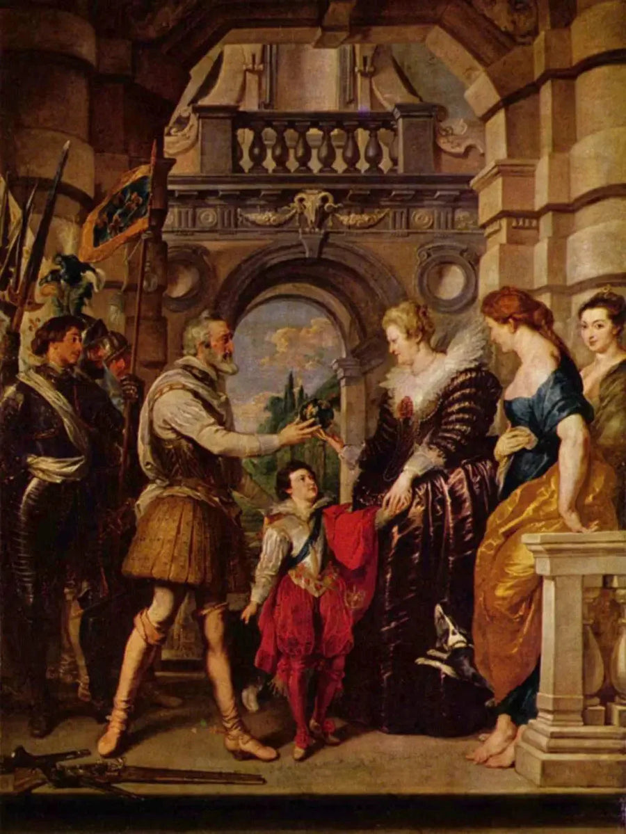هنري الرابع ينطلق لحرب ألمانيا ويعهد إلى الملكة بحكم مملكته في 20 مارس 1610 - بيتر بول روبنز