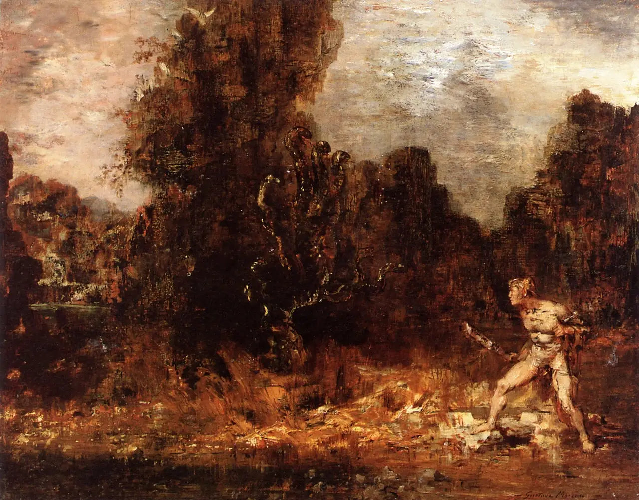 Hercule et l'Hydre de Lerne - Gustave Moreau image 1 reproduction réalisée par Alpha Reproduction