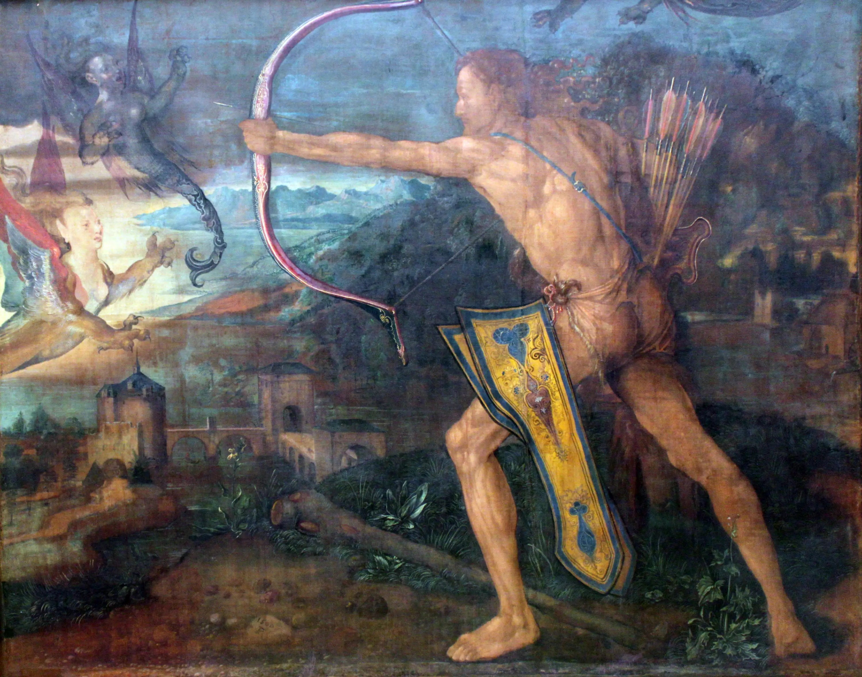 Hercule tuant les oiseaux du lac Stymphale - Albrecht Dürer - Alpha Reproduction