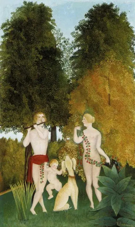 Heureux Quatuor - Henri Rousseau image 1 copie peinte à la main à l’huile