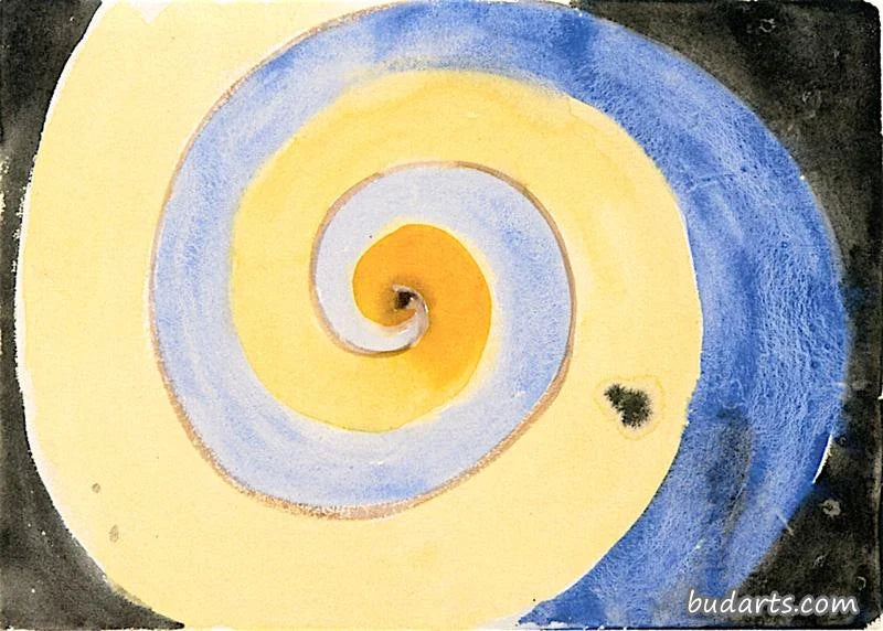 À propos des fleurs et des arbres : Algue verte, peinture de Hilma af Klint