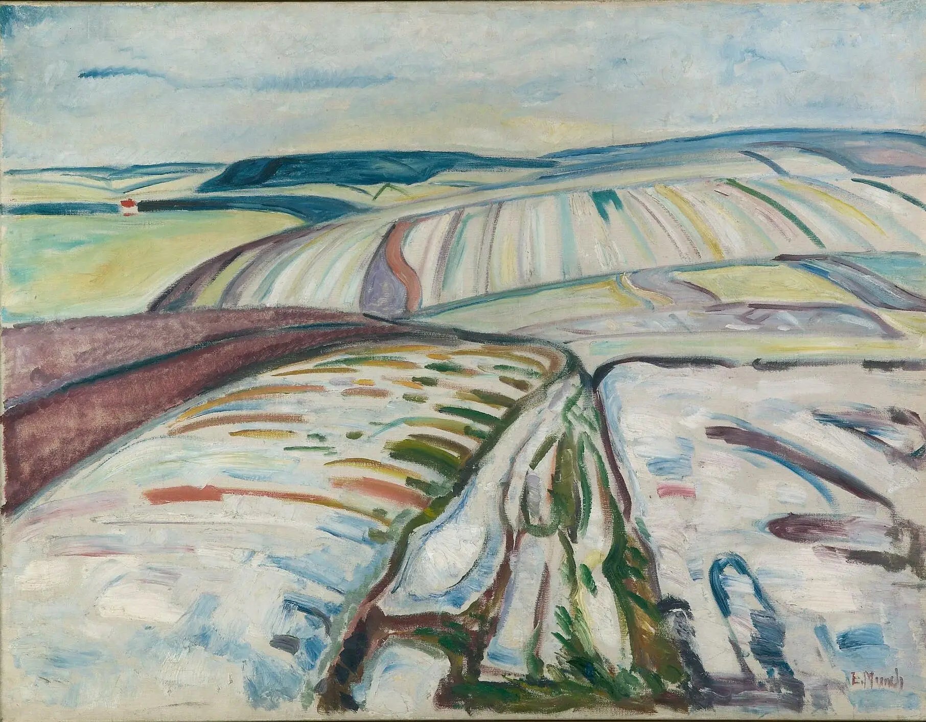 Reproduction du tableau « Hiver. Elgersburg - Edvard Munch » par Alpha Reproduction en peinture à l’huile