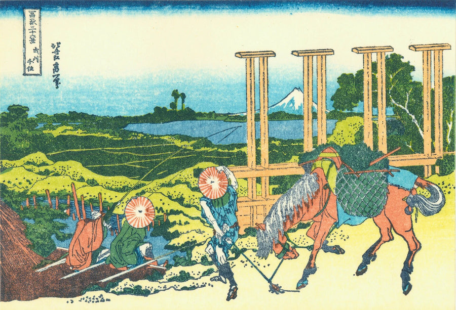 سينجو في مقاطعة موساشي - Katsushika Hokusai