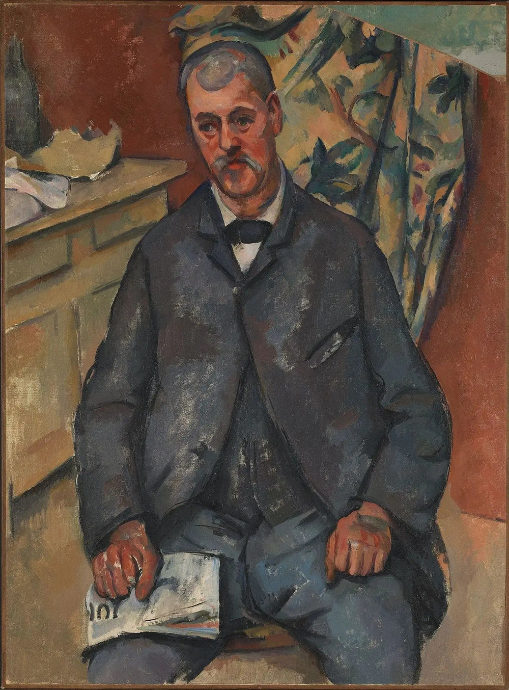 Homme assis - Paul Cézanne image 1 reproduction de peinture à l’huile